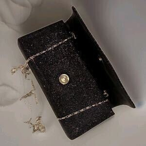 EUC Black Sparkle Small Clutch Bag
